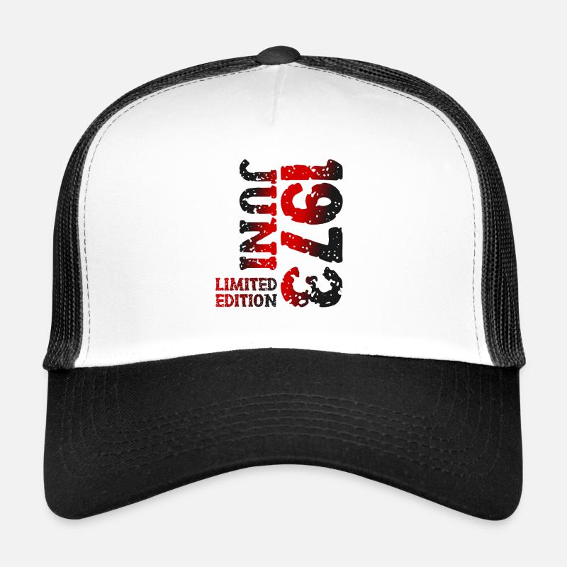 1973 Juni Limited Edition Geburtstag Geschenk - Trucker Cap - Weiß/Schwarz