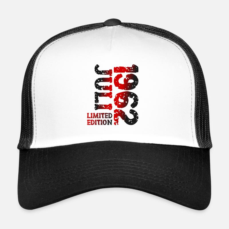 1962 Juli Limited Edition Geburtstag Geschenk - Trucker Cap - Weiß/Schwarz