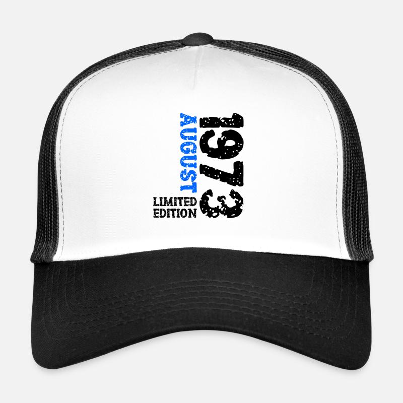 1973 Août Édition Limitée 50e Tenue d’anniversaire - Casquette trucker - blanc/noir