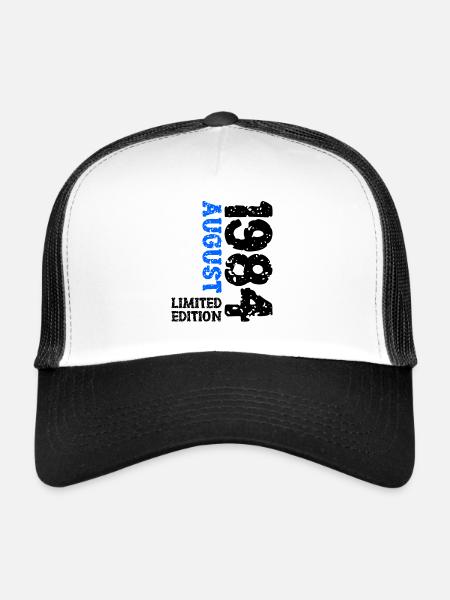 1984 Août Édition Limitée 39e Tenue d’anniversaire - Casquette trucker  - blanc/noir - Devant