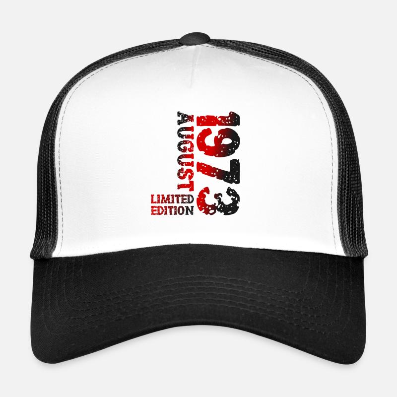 1973 Août Édition Limitée 50e Tenue d’anniversaire - Casquette trucker - blanc/noir