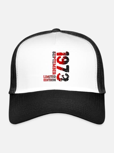1973 Septembre Édition Limitée 50th Birthday Deco - Casquette trucker  - blanc/noir - Devant