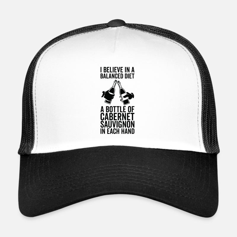 Balanced diet Cabernet Sauvignon lovers Trucker Cap