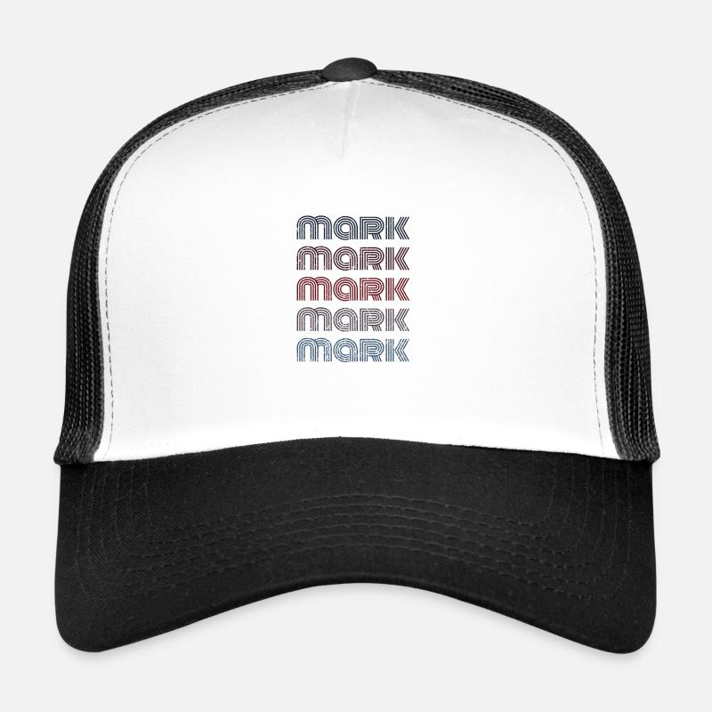 70s Retro Name Vintage Personalized Mark Trucker Cap