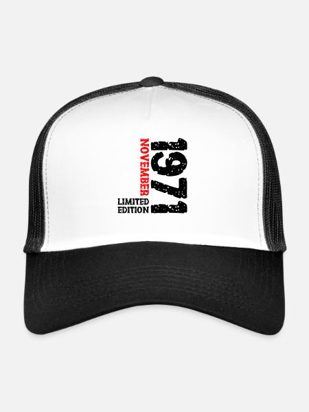 1971 novembre édition limitée 52e anniversaire décoration - Casquette trucker  - blanc/noir - Devant