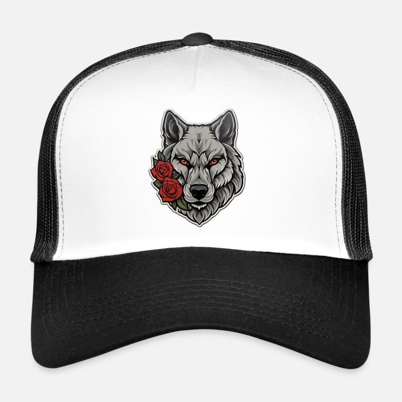 Illustration de la faune de loup gothique Casquette trucker 