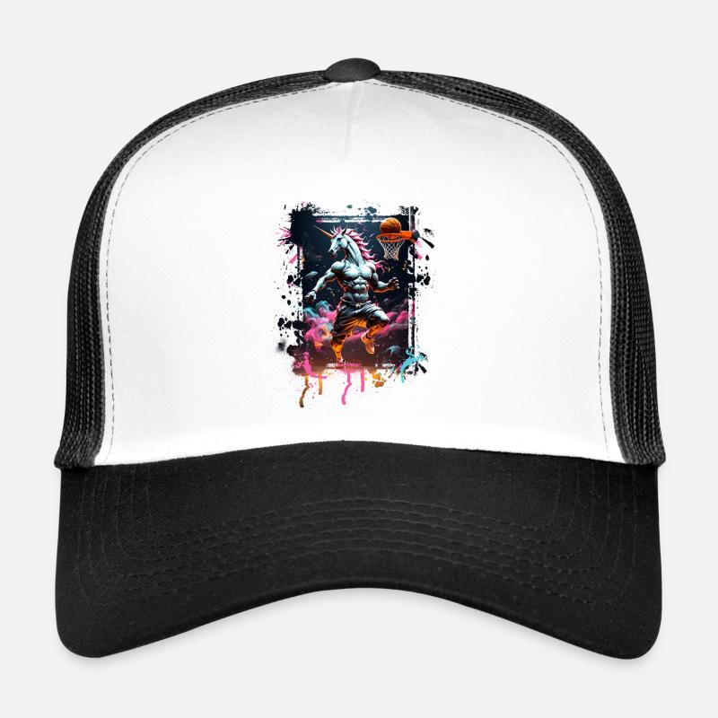 Basketball Einhorn Graffiti Splash Trucker Cap