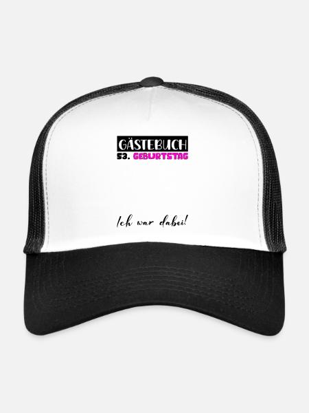 53 Cadeau D’anniversaire Décoration Femme Livre d’Or Femme - Casquette trucker  - blanc/noir - Devant