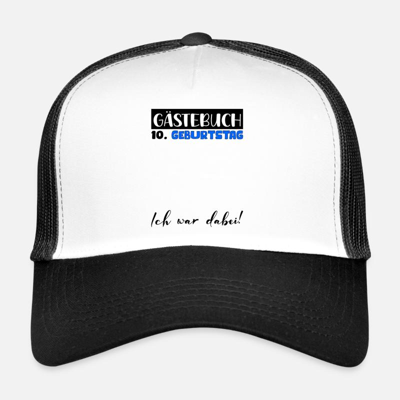 10 Birthday Gift Boys Guestbook Men Trucker Cap