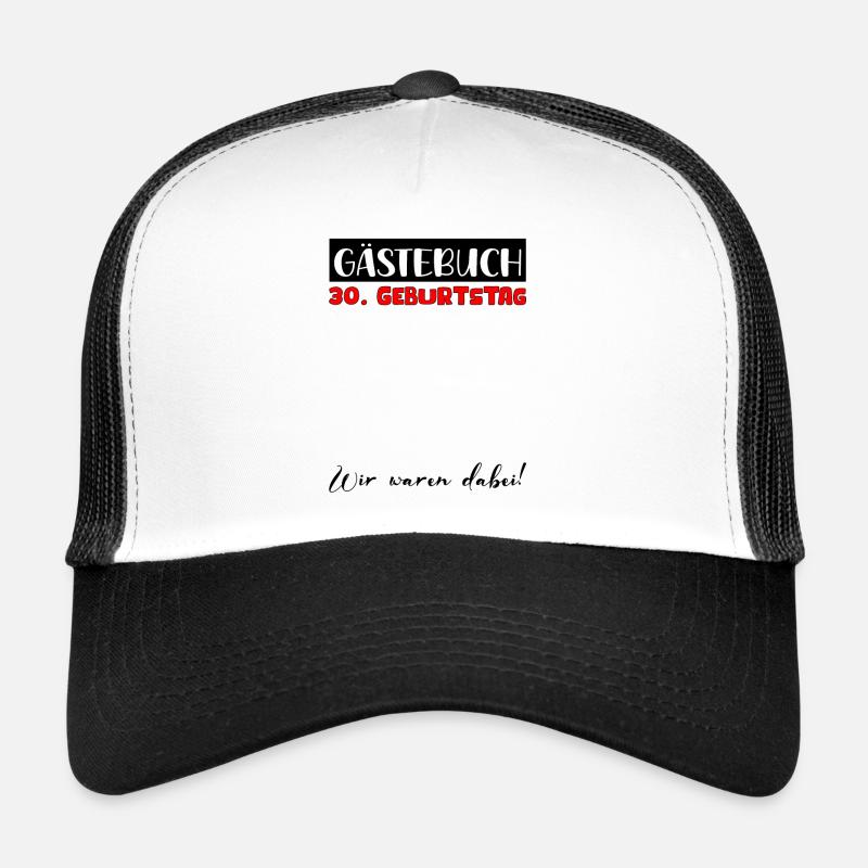 30 Geburtstag Geschenk Damen Deko Herren Gästebuch Trucker Cap
