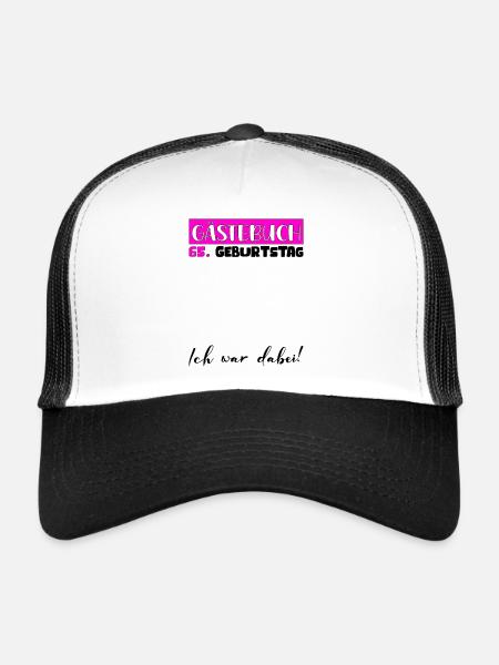 65 Cadeau D’anniversaire Décoration Femme Livre d’Or Femme - Casquette trucker  - blanc/noir - Devant