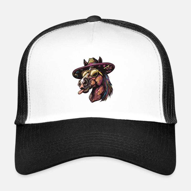 Cheval Drôle Sombrero Casquette trucker 