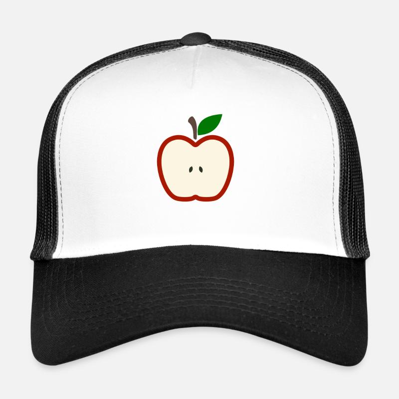 Halber Apfel Obst Illustration Trucker Cap