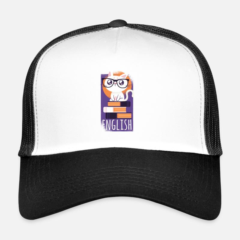 Englisch Übersetzer Katze Tshirt Geschenk Trucker Cap