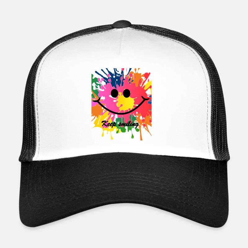 keep smiling splash bunt Freude Trucker Cap