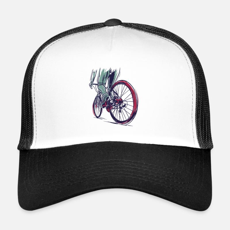 Rennrad Sprinter Rennradsport - Trucker Cap - Weiß/Schwarz