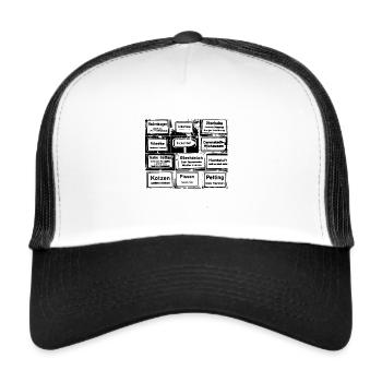 Funny City Names,Cities, Germany - Trucker Cap - white/black - Front