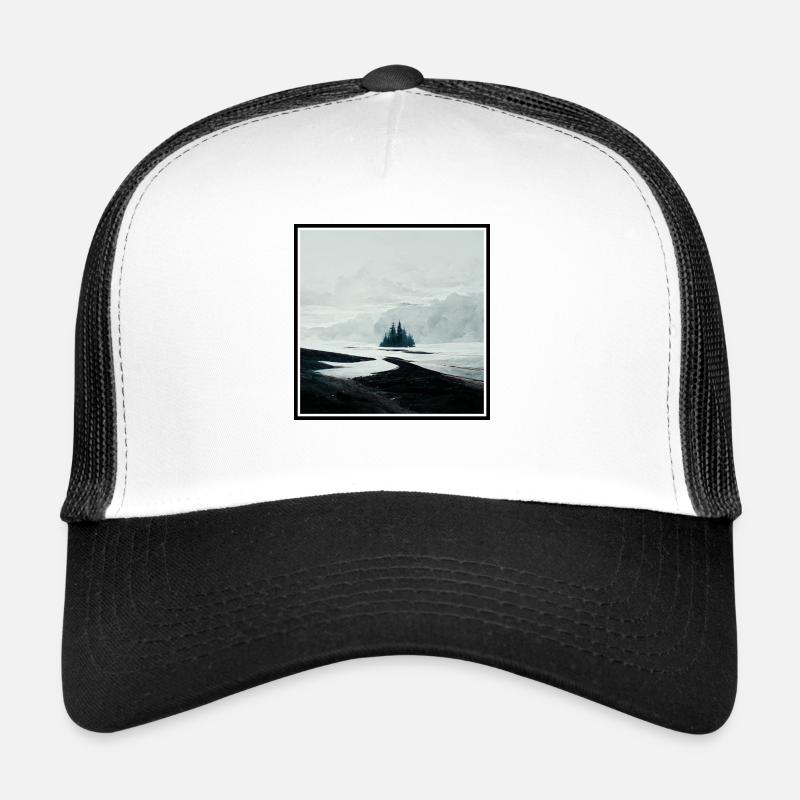 Einsame Landschaft - Trucker Cap - Weiß/Schwarz