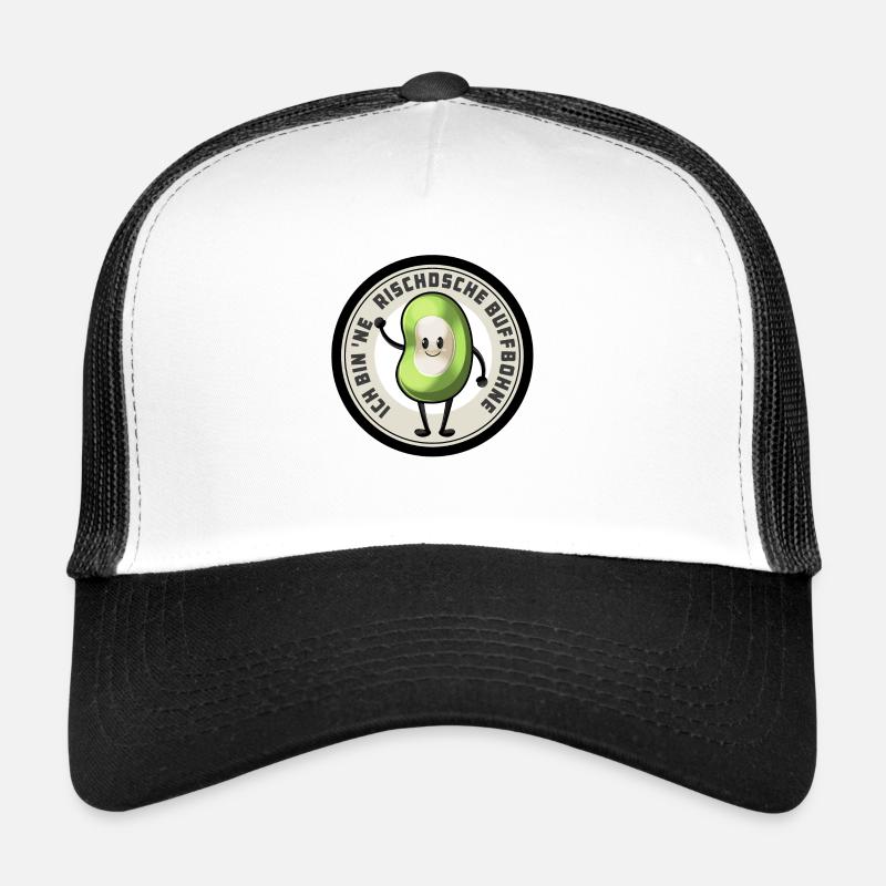 Puffbohne - Trucker Cap - Weiß/Schwarz
