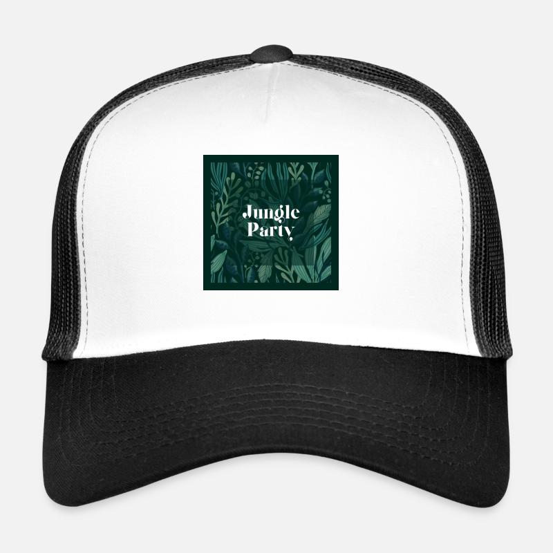 Jungle Party - Trucker Cap - white/black