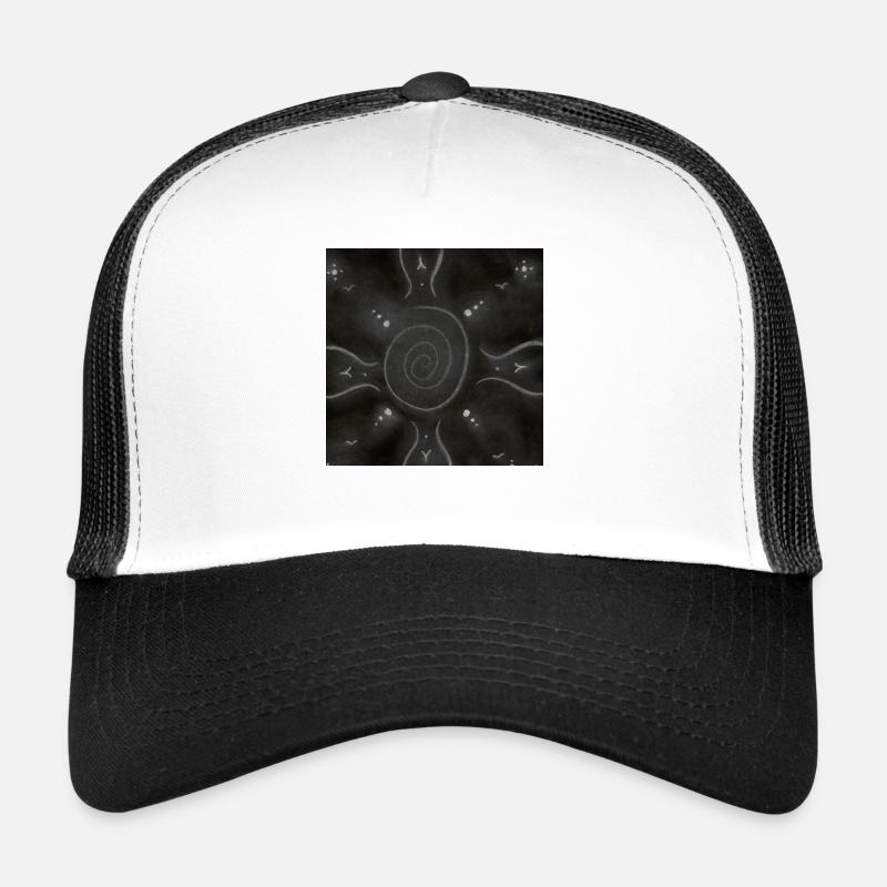 SONNIGES MANDALA - Trucker Cap - Weiß/Schwarz