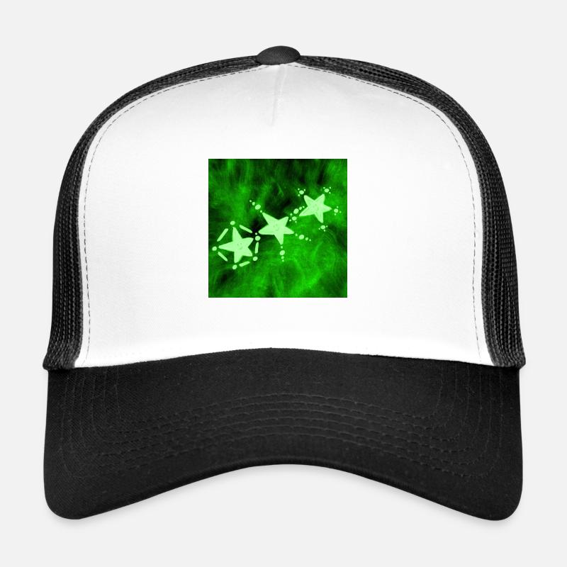 THREE STARS GREEN Trucker Cap