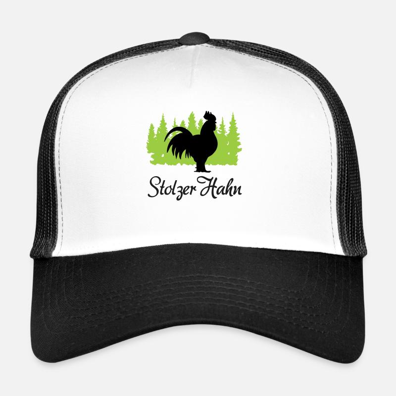 "Stolzer Hahn: Majestätischer Weckruf" Trucker Cap