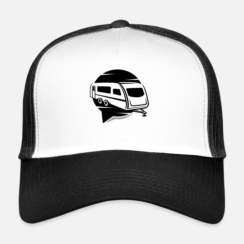 Wohnwagen | wommunity.de - Trucker Cap - Weiß/Schwarz