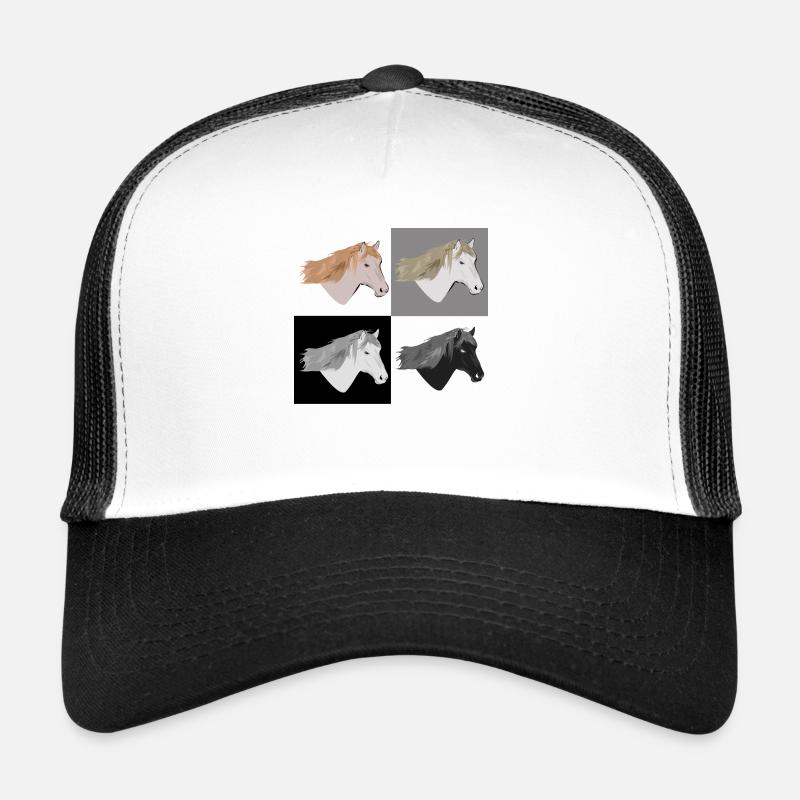 horse - Trucker Cap - white/black