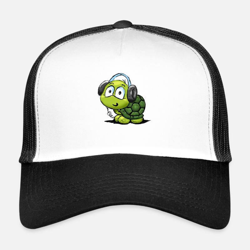 schildkroete_02 - Trucker Cap - Weiß/Schwarz