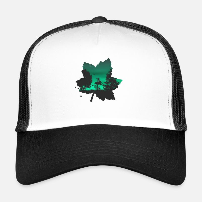 vert Waldelfe - Casquette trucker  - blanc/noir