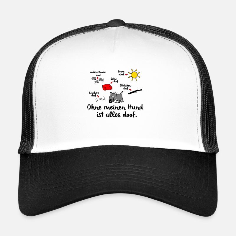 Ohne Hund - Trucker Cap - Weiß/Schwarz