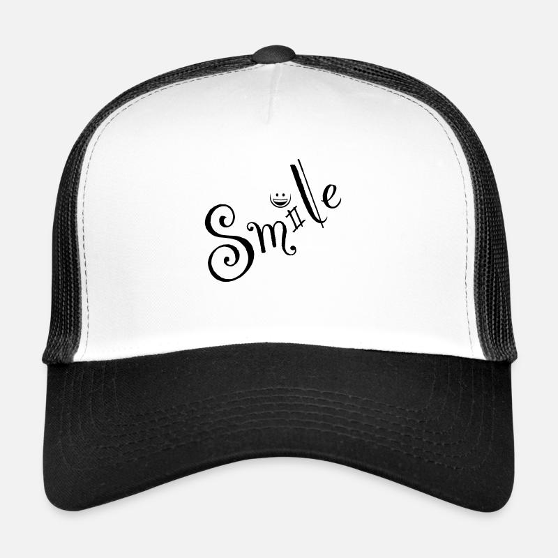Smile - Trucker Cap - Weiß/Schwarz