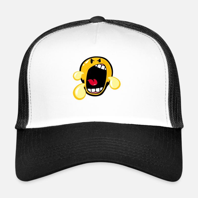 Smiley Anger Irate Trucker Cap
