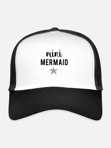 Mini Mermaid - Casquette trucker  - blanc/noir - Devant