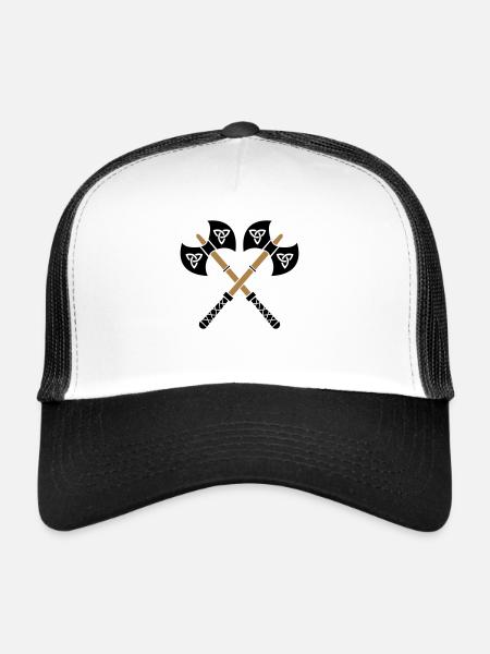 wikinger_aexte_02 - Trucker Cap - white/black - Front