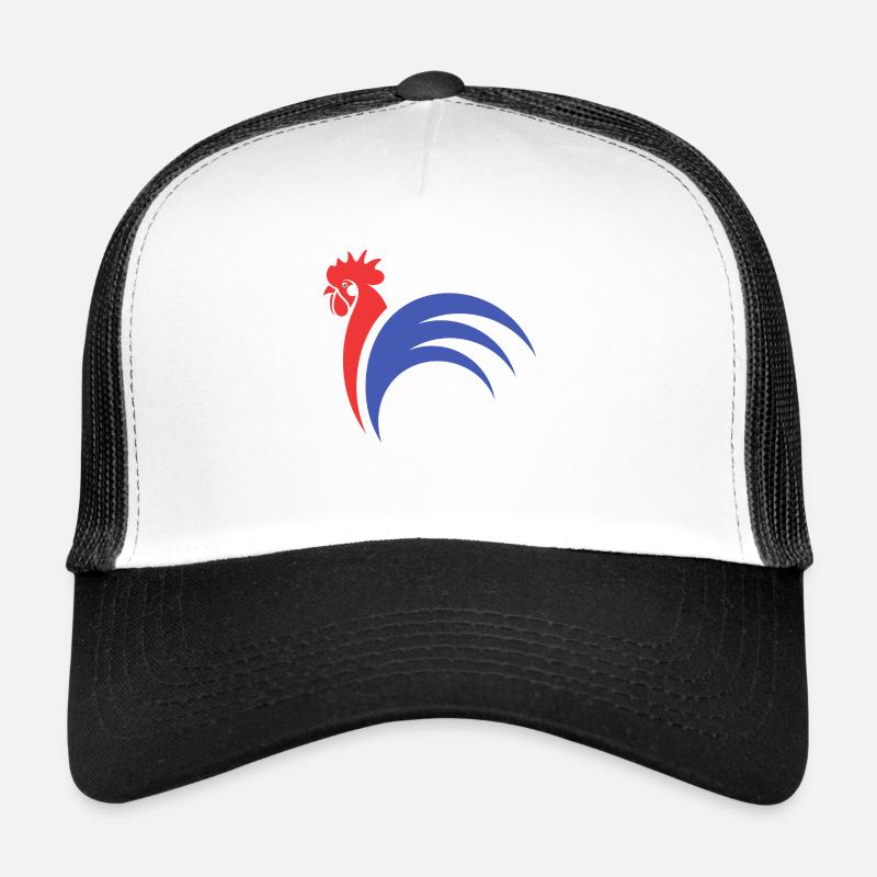 Le coq français - Casquette trucker  - blanc/noir
