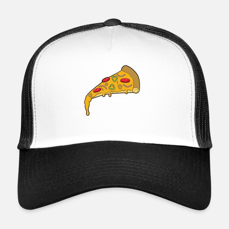 Pizza - Casquette trucker  - blanc/noir