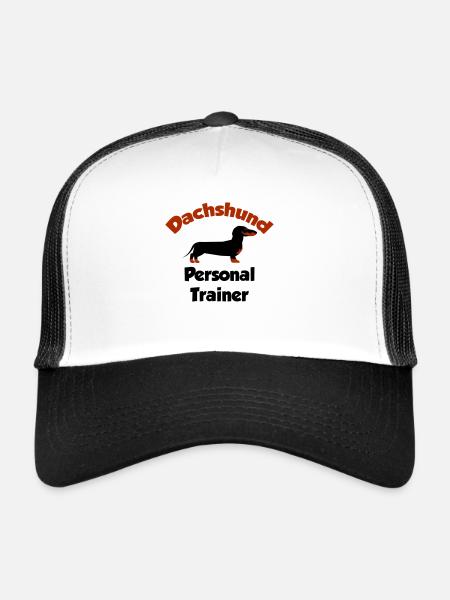 Dachshund - Personal Trainer - Trucker Cap - white/black - Front