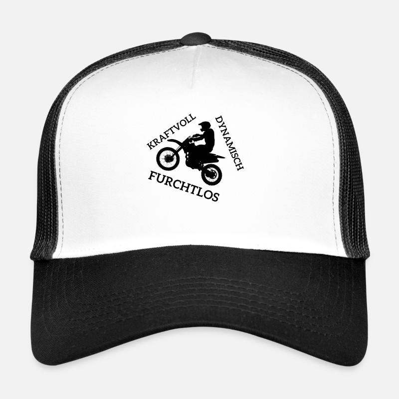 Motorrad - Trucker Cap - Weiß/Schwarz