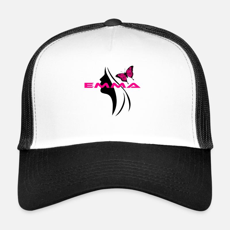 Emma - Trucker Cap - white/black
