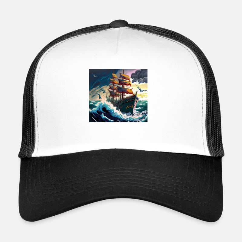 Tempestuous Voyage - Trucker Cap - Weiß/Schwarz