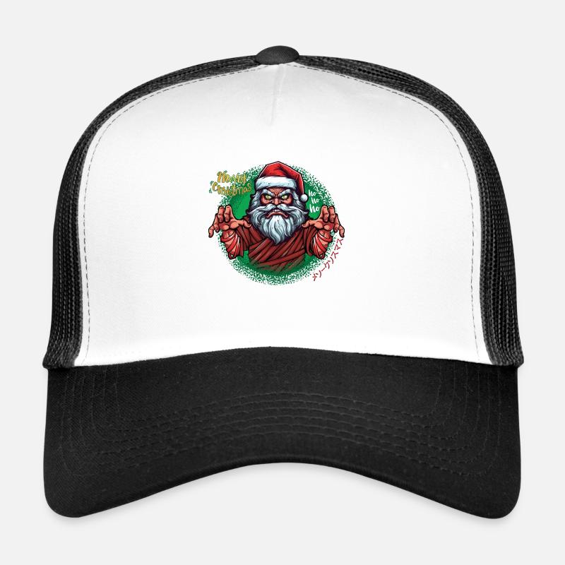 Happy Christmas - Trucker Cap - Weiß/Schwarz