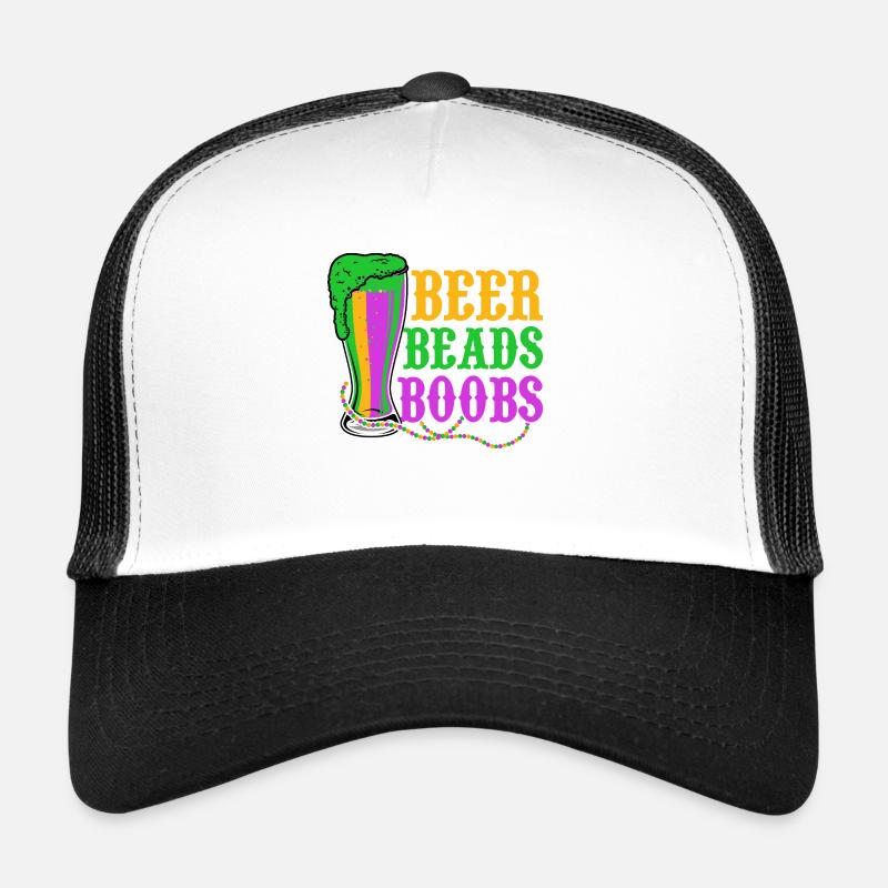 Perles de bière Seins Carnaval Mardi Gras Casquette trucker 