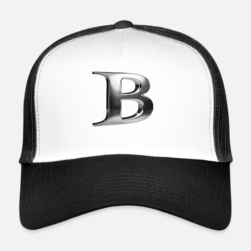 Chrome "B" Metallic Trucker Cap