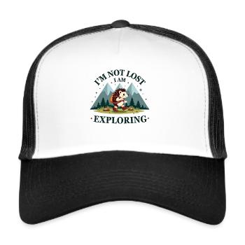 I am not lost I'm exploring - Hiking and Exploring - Trucker Cap - white/black - Front