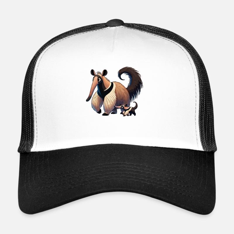 Ameisenbärmit Kind - Trucker Cap - Weiß/Schwarz