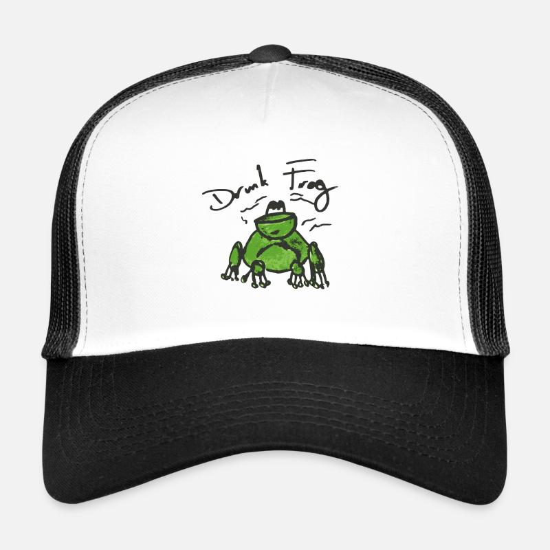 Drunk Frog - Trucker Cap - white/black