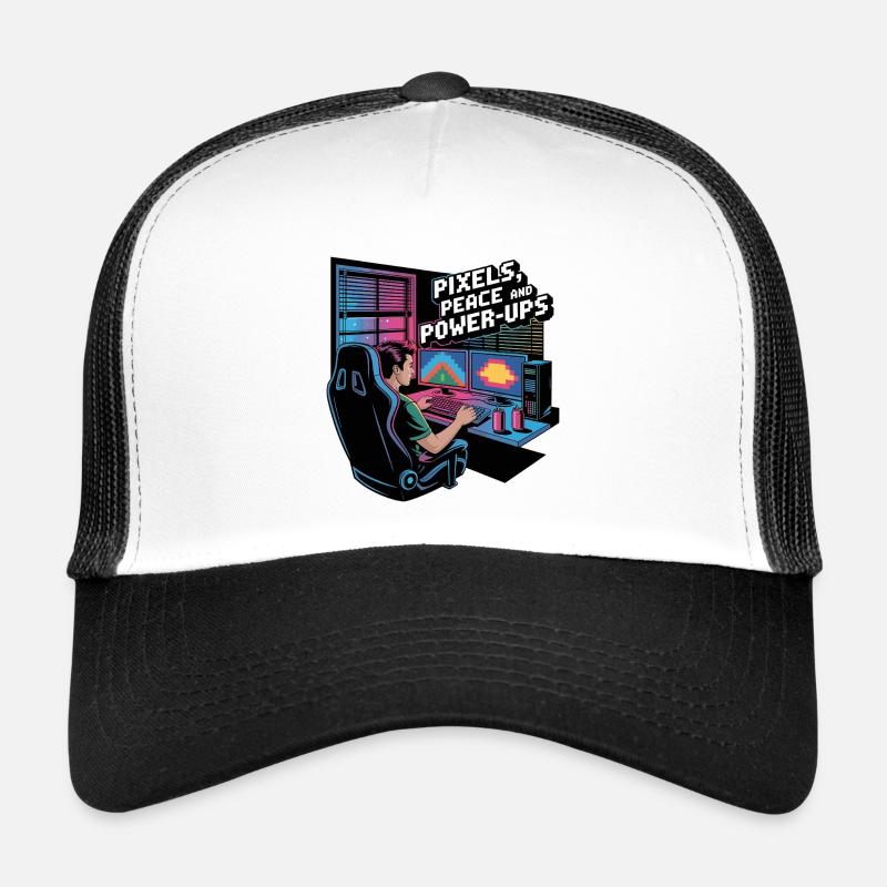 Pixels, paix et bonus – Configuration de jeu Casquette trucker 