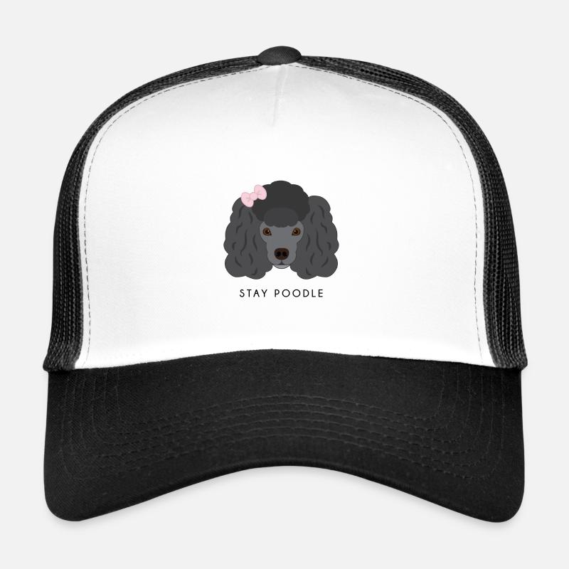 Schwarzer Pudel - Trucker Cap - Weiß/Schwarz